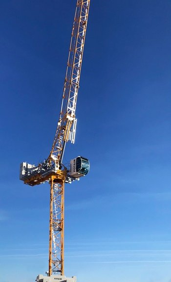 A CONEXPO 2020, Potain présentera sa nouvelle grue à flèche relevable MRH 175 idéale pour la construction d’immeubles de grande hauteur